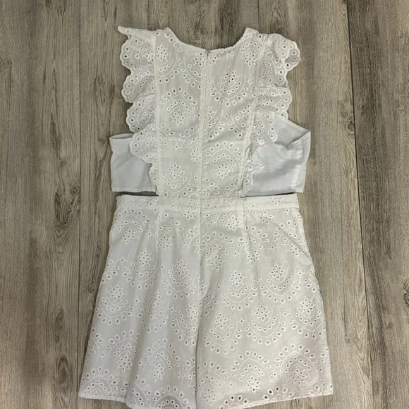 New York & Company white eyelet romper - Picture 5 of 7